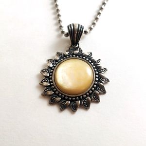Carolyn Pollack Mother of Pearl Sunburst Necklace